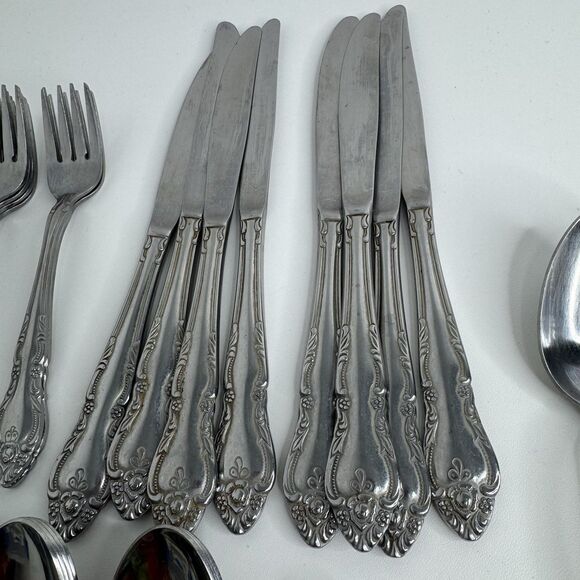 Vtg Oneida Northland Japan Rose Pattern Stainless Flatware Serving Mixed Lot 34 - Picture 11 of 12